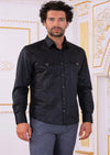 Black Pocket Micro Square Shirt