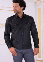 Black Pocket Micro Square Shirt