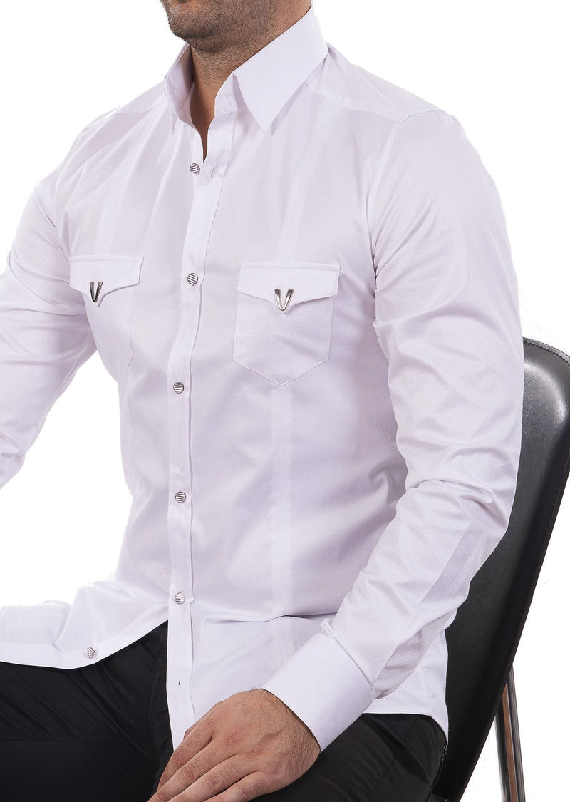 White Pocket Micro Square Shirt