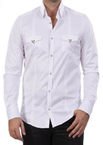 White Pocket Micro Square Shirt