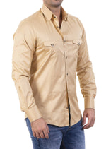 Beige Pocket Micro Square Shirt