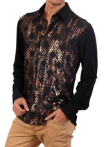 Black Gold Meander Tech Shirt