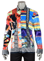 Multi-Color Sunset Velvet Shirt