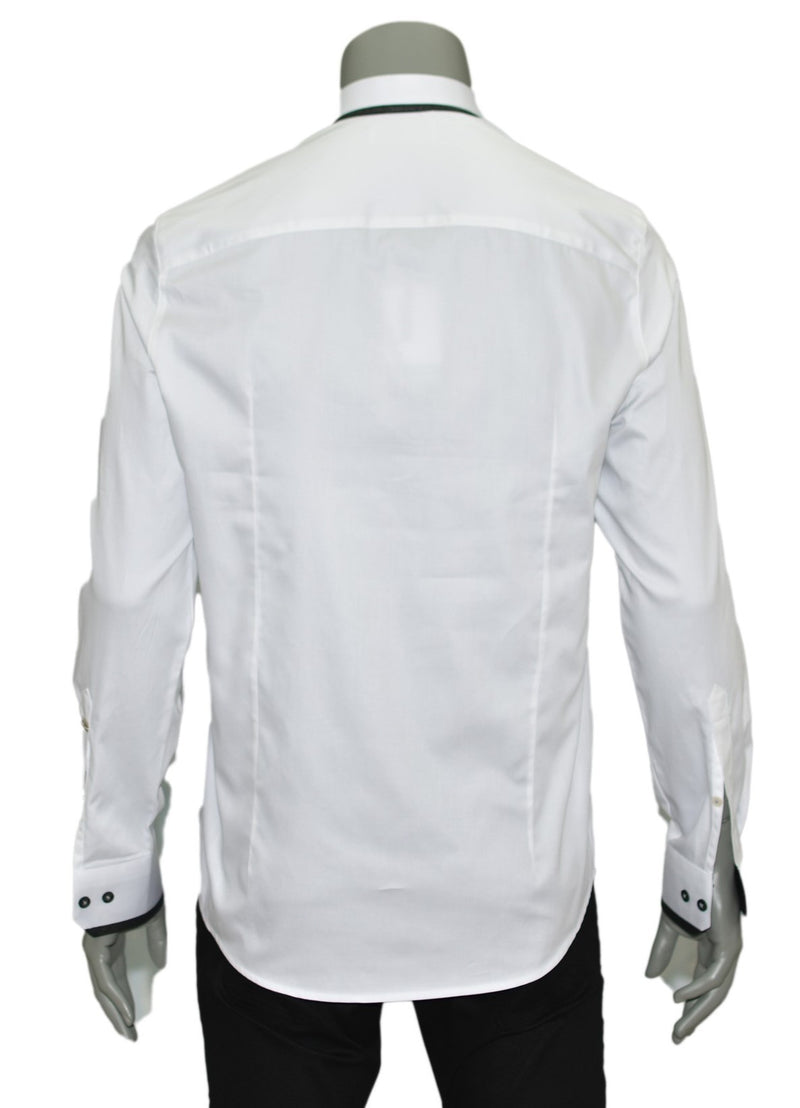 White Embroidery Long Sleeve Shirt