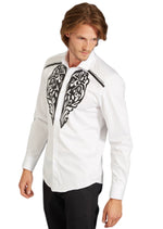 White "Silicone" Print Long Sleeve Shirt