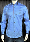 Blue "Crest" Long Sleeve Shirt