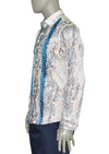 Blue Snake Print Long Sleeve Shirt