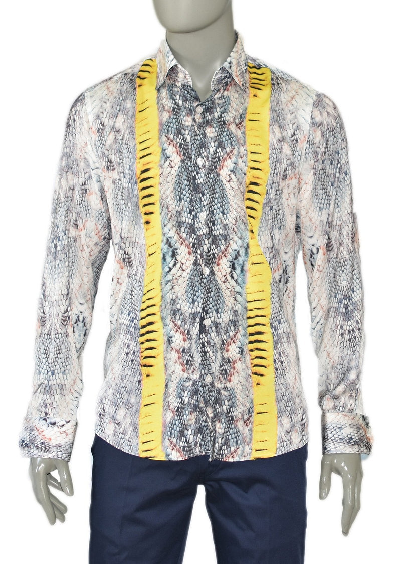 Yellow Snake Print Shirt