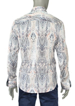 Yellow Snake Print Long Sleeve Shirt