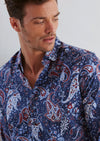 Blue Red "Punta Cana" Paisley Shirt