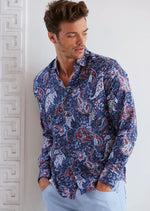 Blue Red "Punta Cana" Paisley Shirt