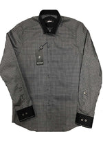 Gray Trace Print Long Sleeve Shirt