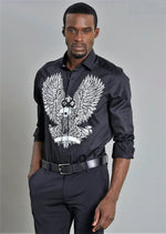 Black Angel Wings Long Sleeve Shirt