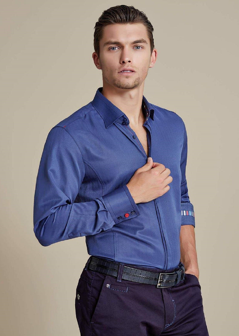 Blue "Miami" Long Sleeve Shirt