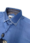 Blue Tonal Stripe Jacquard Shirt