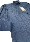 Navy Paisley Jacquard Shirt