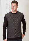 Black 2-tone Textured Sweater