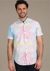 Multi-Color Splash Short Sleeve Shirt