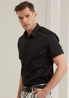 Black Shoulder Studded  Shirt