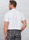 White Detail Paneled Shirt