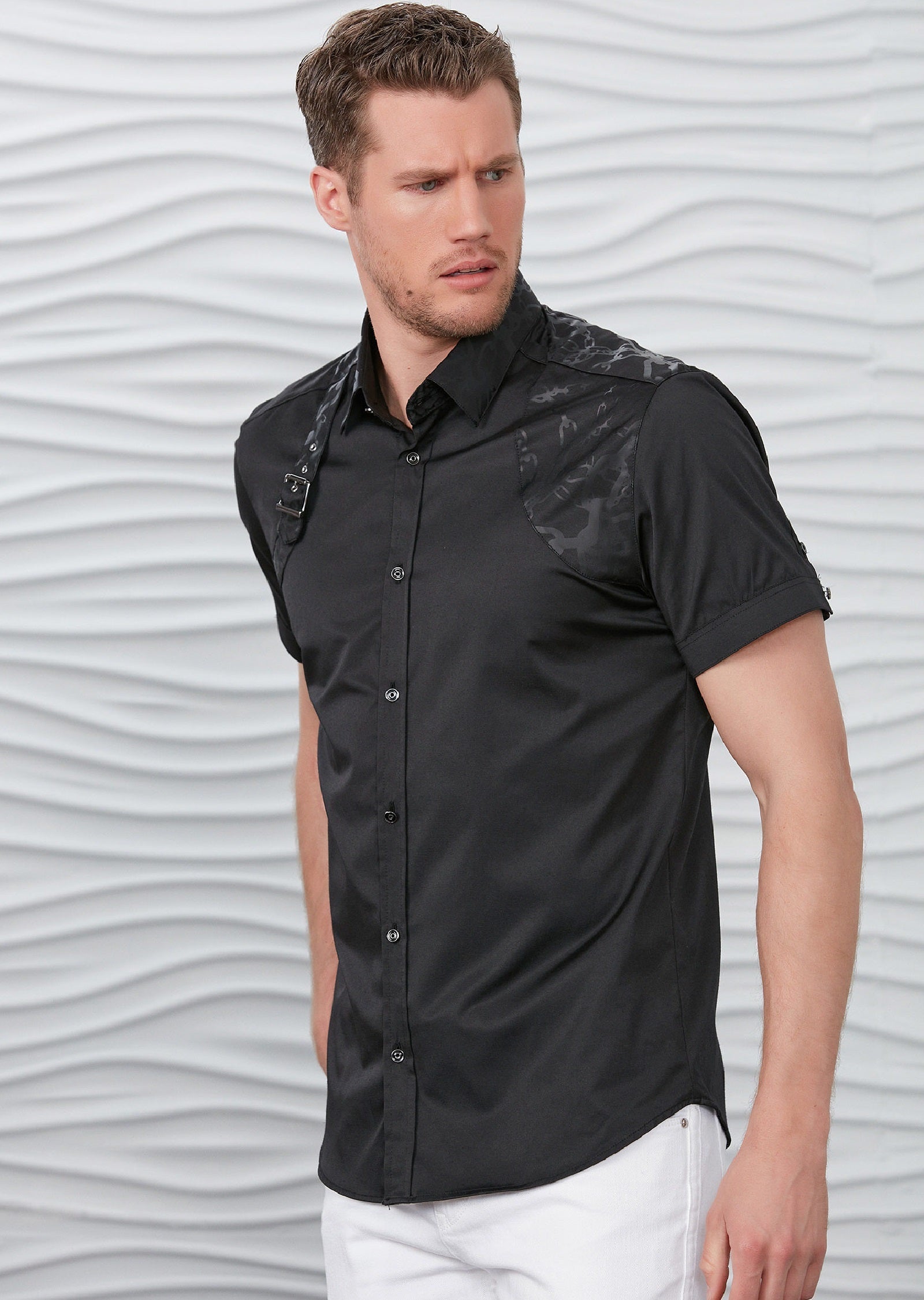 harness over dress shirt How to Style a Custom Leather Harness for Any Outfit