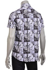 Black Gray "Meander" Print Shirt