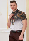 Black Gold Baroque Devoré Shirt