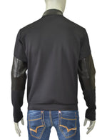 Black Techno Pu Leather Jacket