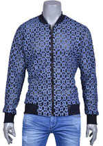 Blue "Arnaud" Sequin Bomber Jacket