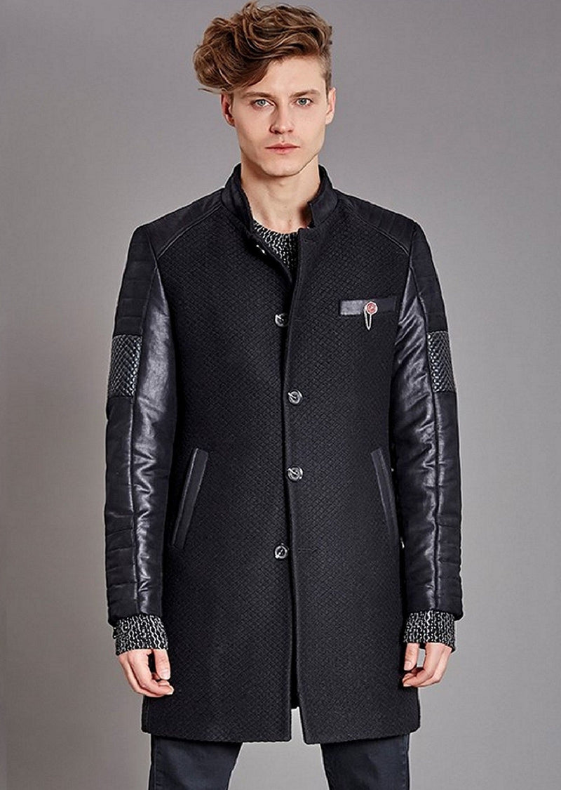 Black Sleeve Quilted Coat