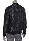 Black Gray Leaf Jacquard Jacket