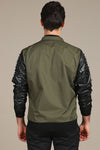 Green "Arsenio" Studded Bomber Jacket