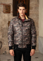 Green Camouflage Puffer Jacket
