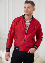 Red Print Detailed Jacket