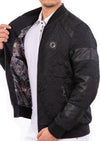 Black Baroque Bomber Jacquard Jacket