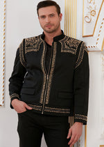 Black Gold "Luxe" Studded Jacket