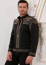 Black Gold "Luxe" Studded Jacket