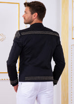 Black Silver "Luxe" Studded Jacket