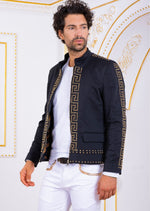 Black Gold "Meander" Studded Jacket