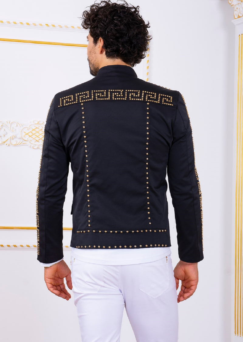 Black Gold "Meander" Studded Jacket