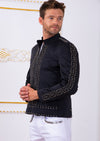 Black Silver "Meander" Studded Jacket