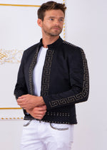 Black Silver "Meander" Studded Jacket