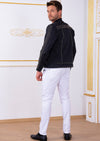 Black Silver "Meander" Studded Jacket