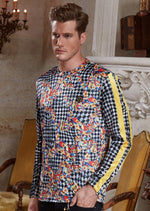 Multi-Color Velour Long Sleeve Tee