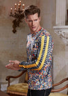 Multi-Color Velour Long Sleeve Tee