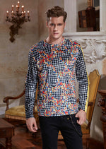 Multi-Color Velour Long Sleeve Tee