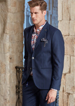 Blue Tonal Stripe 2-Pieces Suit