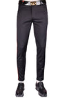 Black Gold Studded Red Stripe Pants