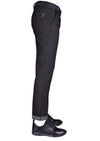 Black Twill Stretch Slim Fit Pants