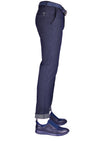 Navy Twill Stretch Slim Fit Pants